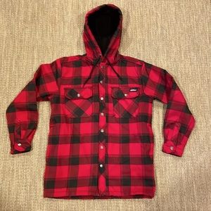 Dickies plaid hooded jacket NWOT